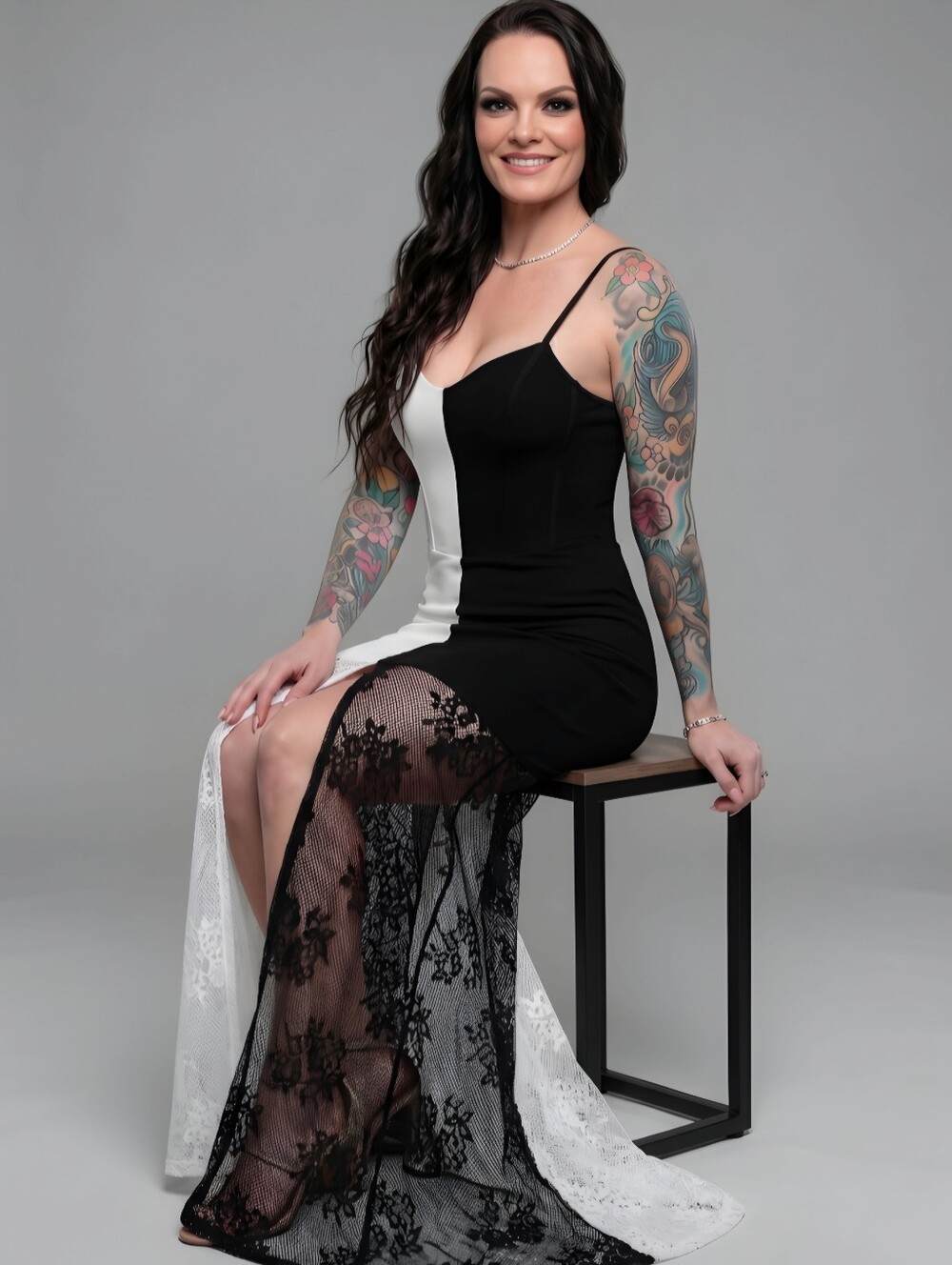 NOVA LUXE ✦ Duo‑Tone Maxi Dress ✦ Gracie Lace Corset Strapless Gown S NWT